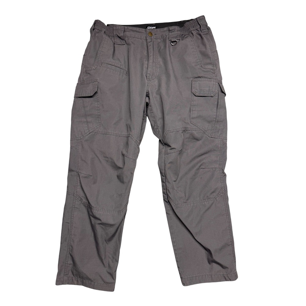 CQR Mens Tactical Cargo Pants Grey Ripstop Work Outdoor 36W x 30L Hiking